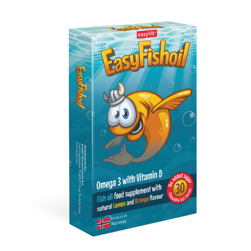 Изображение EasyFish Рыбий жир Омега-3 мультифруктовые жевательные таблетки 30 шт.