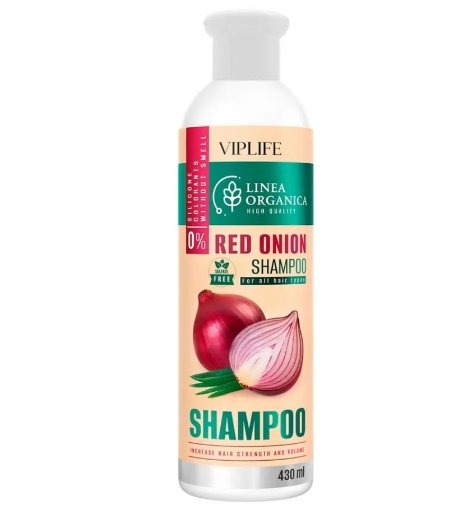 Изображение VIPLIFE LINEA ORGANICA Saç şampunu QIRMIZI SOĞANLI 430 ml sulfatsız