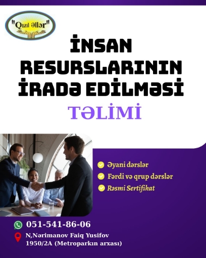 İnsan Resurslarının İdarəedilməsi Kursu resmi